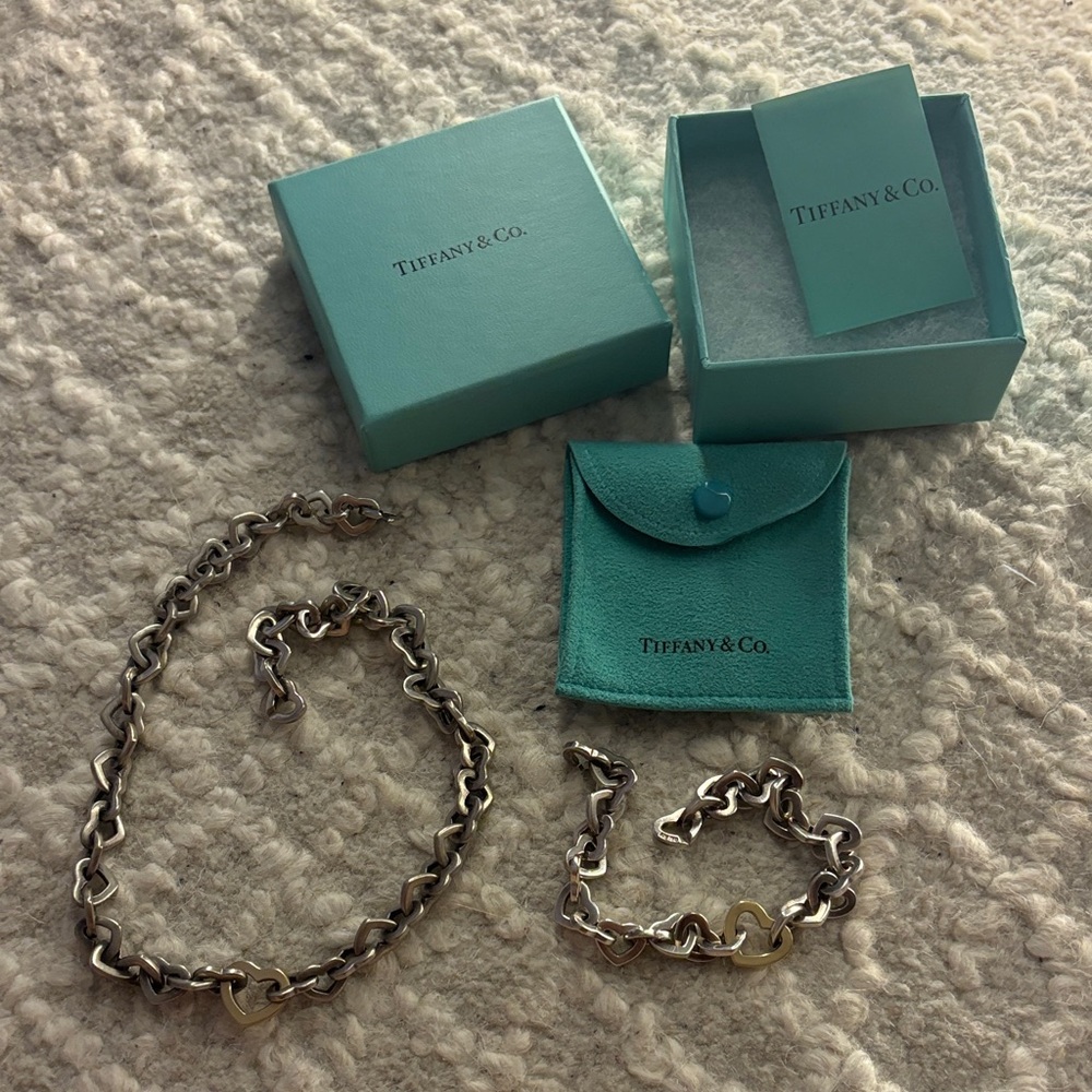 Tiffany & Co. Silver and Gold Chain Jewelry Set
